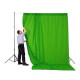 Фон студійний тканинний Visico PBM-3060 green Chroma Key Хромакей 3х6м
